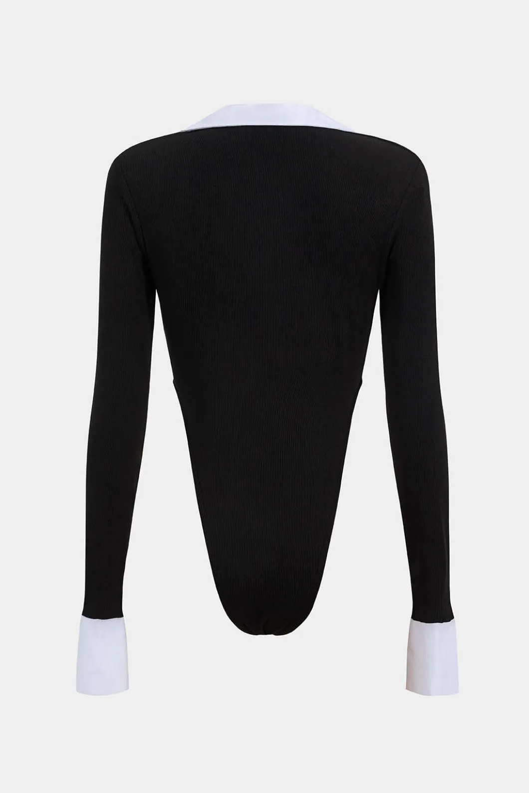 Cut Out Patchwork Contrast Binding Long Sleeve Bodysuit>MICAS Discount