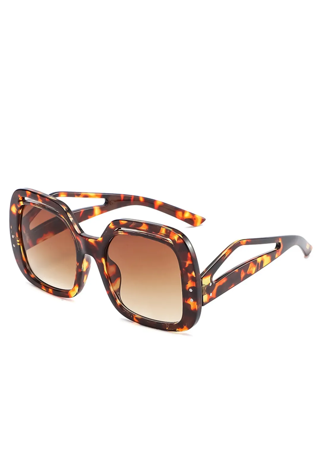 Cut Out Square Large Frame Sunglasses>MICAS Fashion