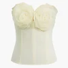 3D Floral Strapless Tube Top>MICAS Fashion