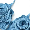 3D Flower Denim Halter Bikini Set>MICAS Best