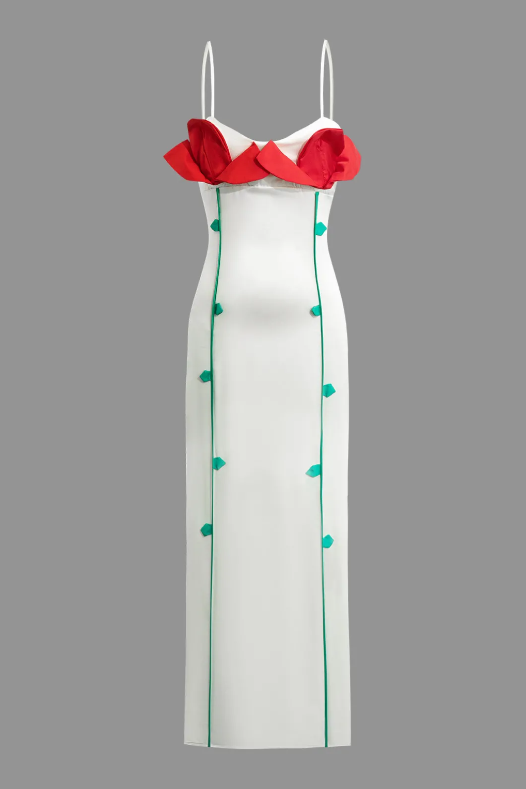 3D Flower Slip Maxi Dress>MICAS Fashion