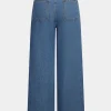 Denim Button Pocket High Waist Straight Leg Jeans>MICAS Discount