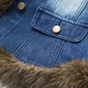 Denim Faux Fur Patchwork Jacket>MICAS Online