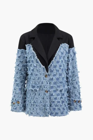 Denim Patchwork Blazer>MICAS New