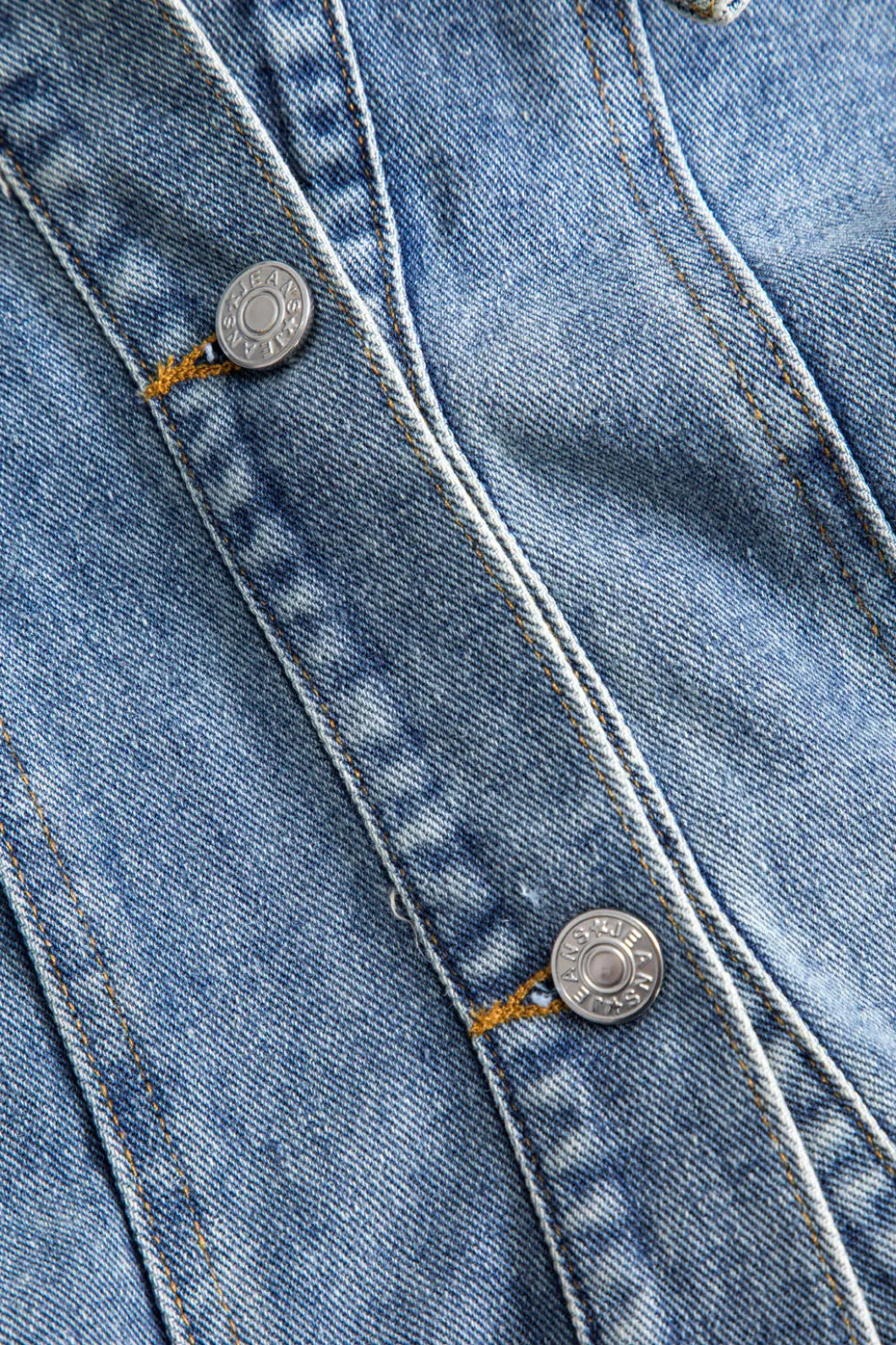 Denim Patchwork Button Pocket Long-Sleeve Coat>MICAS Outlet