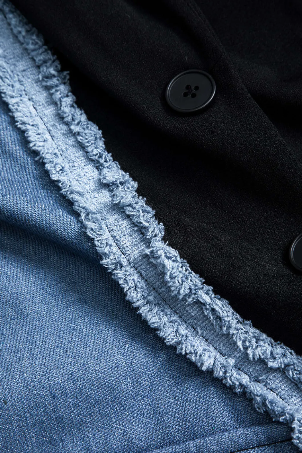 Denim Patchwork Long Sleeve Blazer Suit Mini Dress>MICAS Outlet