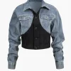 Denim Patchwork Outerwear>MICAS Clearance