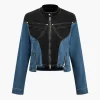 Denim Patchwork Pocket Zipper Outerwear>MICAS Clearance