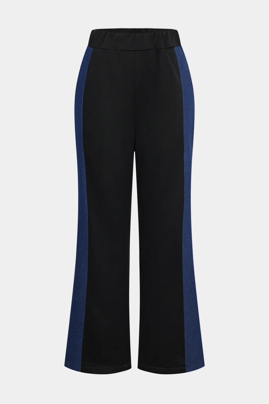 Denim Zipper Patchwork Jacket And Trousers Set>MICAS Fashion