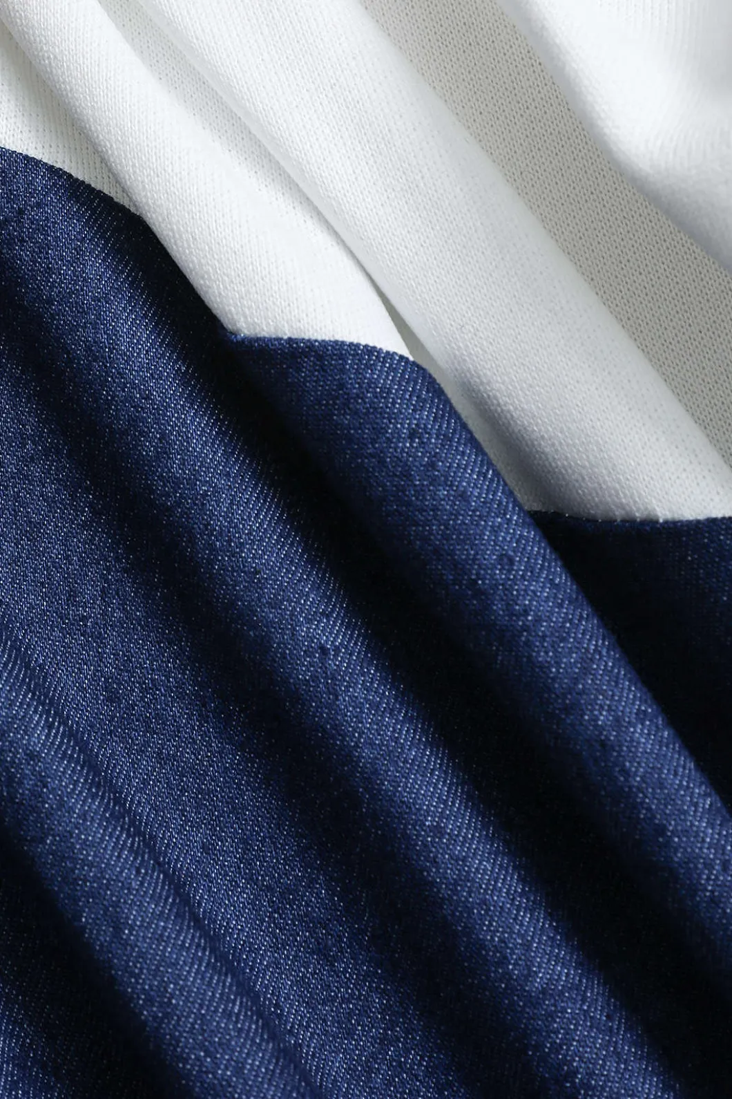 Denim Zipper Patchwork Jacket And Trousers Set>MICAS Fashion