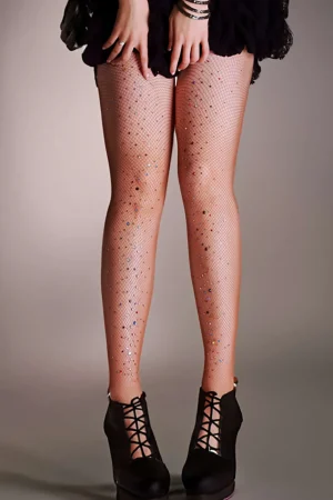 Diamond Mesh High Elastic Tights>MICAS Clearance