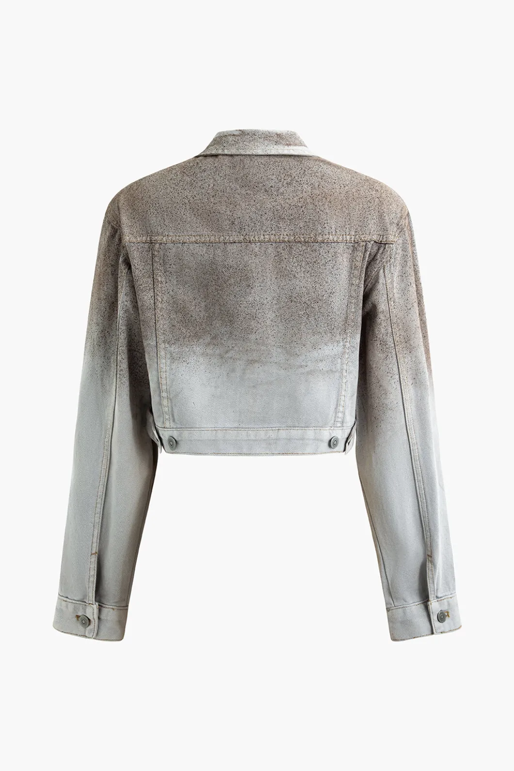 Distressed Flap Pocket Collared Denim Jacket>MICAS Hot