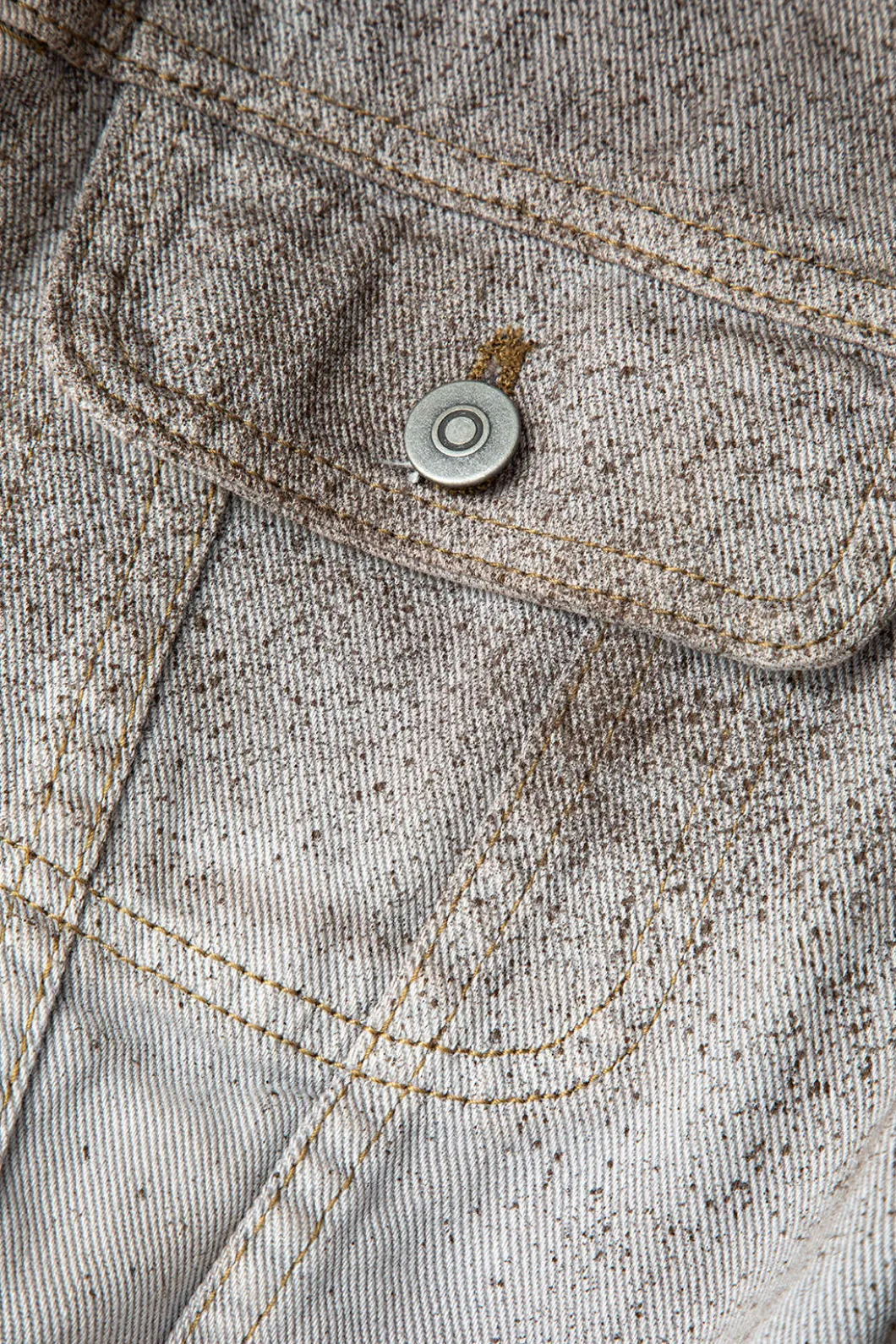 Distressed Flap Pocket Collared Denim Jacket>MICAS Hot