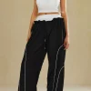 Double Waistband Color Block Trousers>MICAS Sale