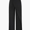 Draped Wrap Straight Leg Suit Pants>MICAS Online