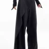 Draped Wrap Straight Leg Suit Pants>MICAS Online