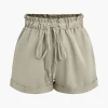 Drawstring Rolled Hem Shorts>MICAS Best