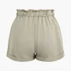 Drawstring Rolled Hem Shorts>MICAS Best