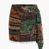 Ethnic Pattern Beaded Fringe Mini Skirt>MICAS Best