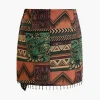 Ethnic Pattern Beaded Fringe Mini Skirt>MICAS Best