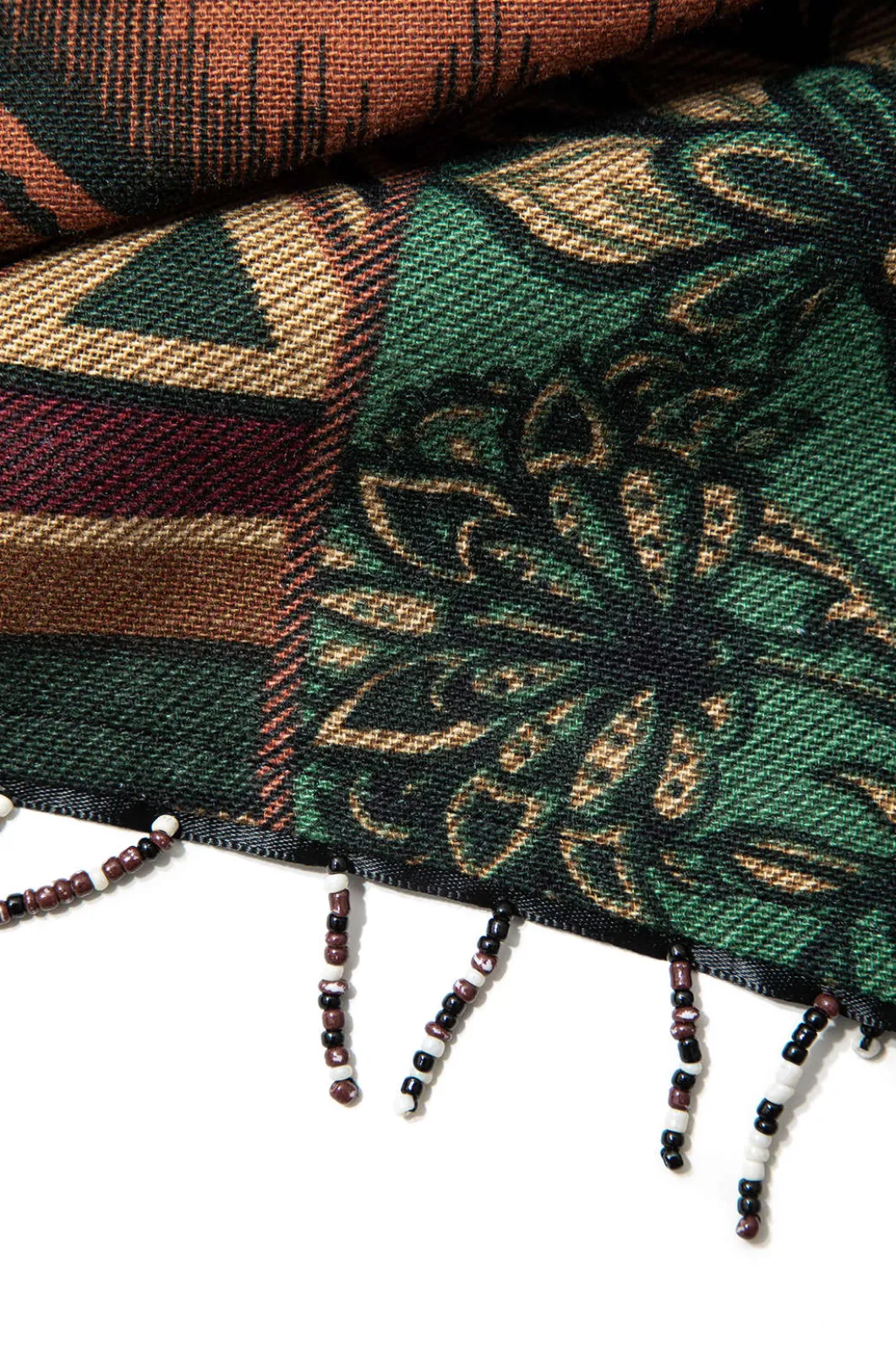 Ethnic Pattern Beaded Fringe Mini Skirt>MICAS Best