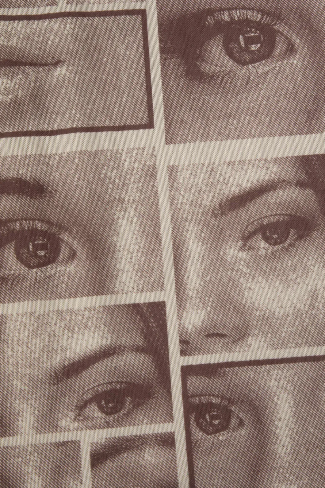 Face Graphic V-neck Lace Trim Mini Dress>MICAS Hot