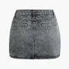 Faded Flap Pocket Cargo Denim Mini Skirt>MICAS Discount
