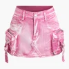 Faded Pocket Denim Mini Skirt>MICAS Clearance