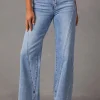 Faded Straight Leg Jeans>MICAS New