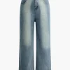 Faded Wide Leg Jeans>MICAS Online