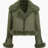 Faux Fur Crop Jacket>MICAS New
