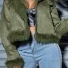 Faux Fur Crop Jacket>MICAS New