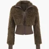 Faux Fur Knit Zipper Cardigan>MICAS Clearance