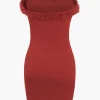 Faux Fur Strapless Mini Dress>MICAS New