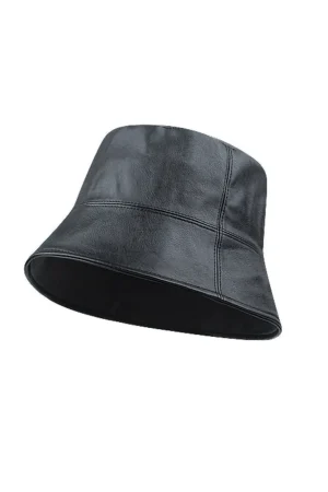 Faux Leather Bucket Hat>MICAS Online