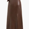 Faux Leather Buckle Skirt>MICAS New
