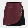 Faux Leather Button Mini Skirt>MICAS Online