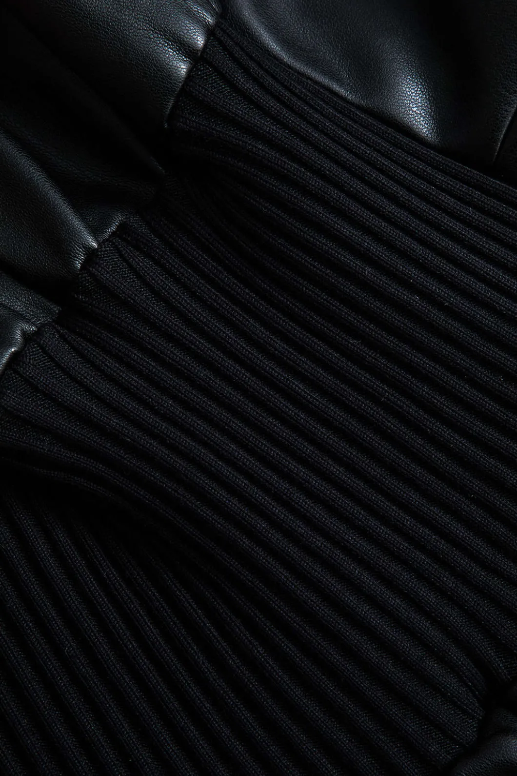 Faux Leather Button Patchwork Blazer>MICAS New