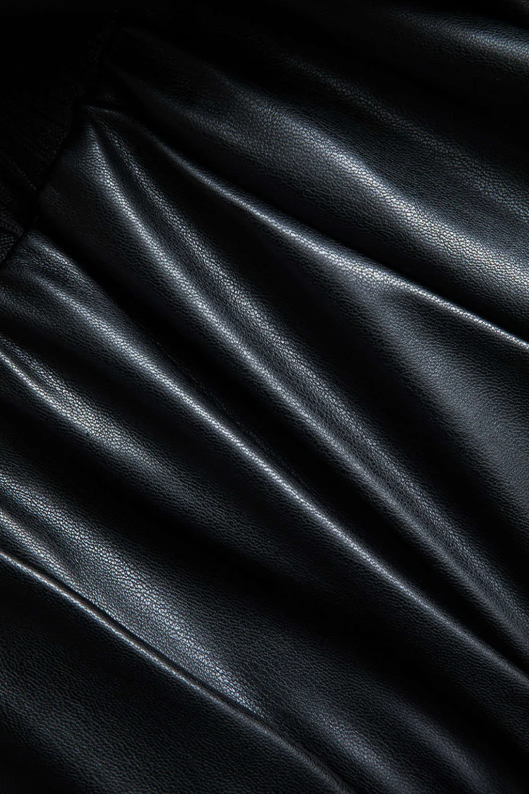 Faux Leather Button Patchwork Blazer>MICAS New