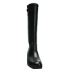 Faux Leather Chunky Heel Round Toe Mid Calf Boots>MICAS Discount