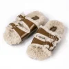 Faux Leather Faux Fur Slippers>MICAS Outlet