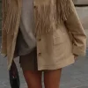 Faux Leather Fringe Jacket>MICAS Best