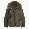 Faux Leather Fur Patchwork Coat>MICAS Fashion