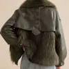 Faux Leather Fur Patchwork Coat>MICAS Fashion