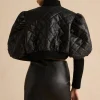 Faux Leather Gigot Sleeve Cropped Jacket>MICAS Discount