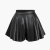 Faux Leather High Waist Pocket Shorts>MICAS Online