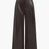 Faux Leather High Waist Trousers>MICAS Clearance
