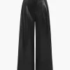 Faux Leather High Waist Trousers>MICAS Clearance