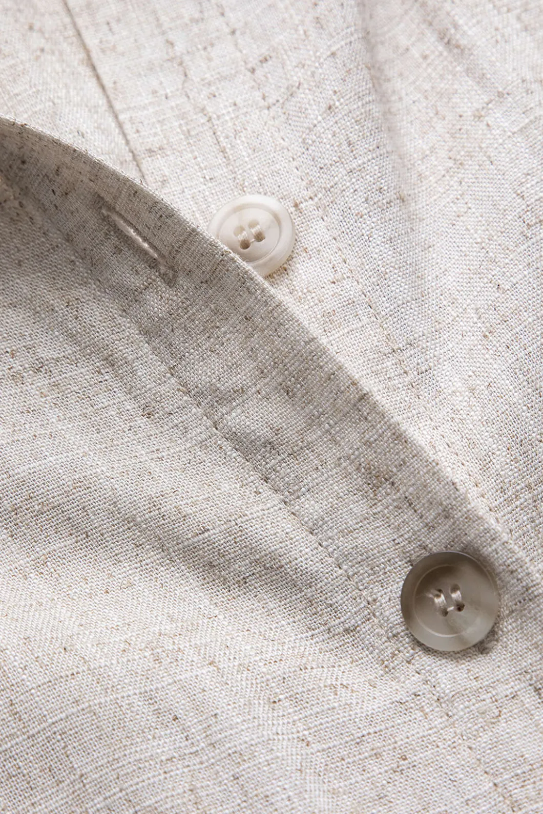 Faux Leather Linen Tie Front Button Patchwork Long Sleeve Mini Dress>MICAS Hot