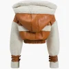 Faux Leather Patchwork Hooded Jacket>MICAS Best